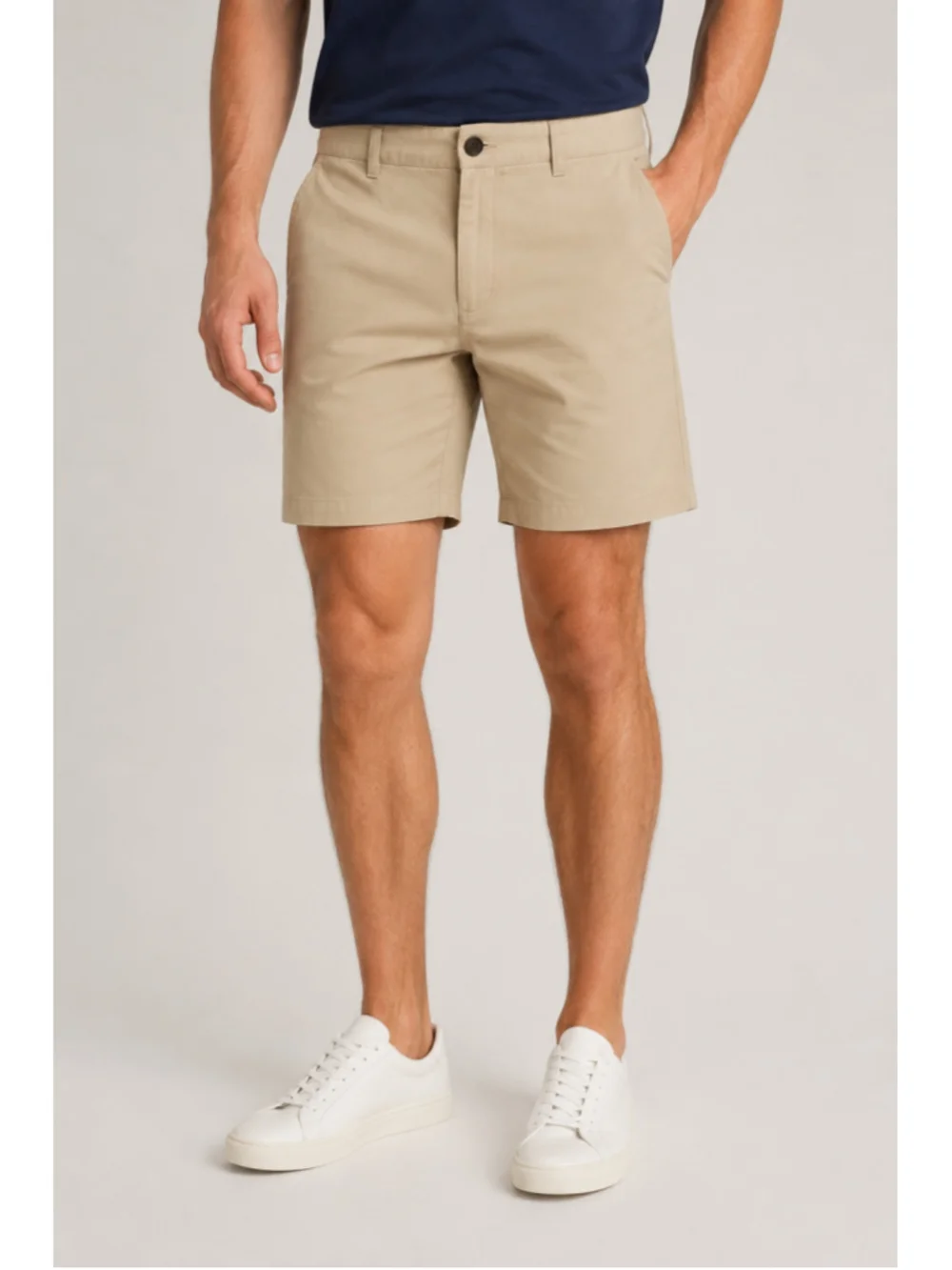 Chaps Mens Shorts 36 Khaki Tan Stretch Chino 8